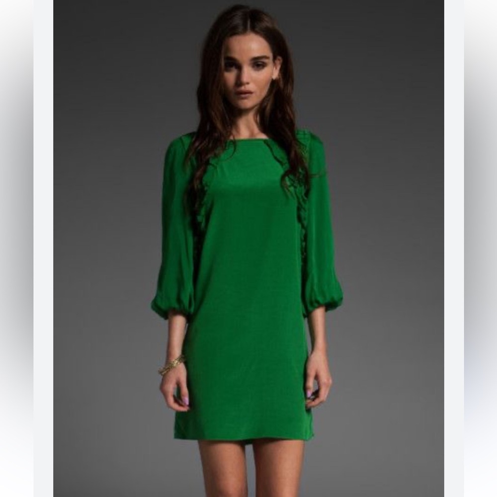 Tibi green mini dress